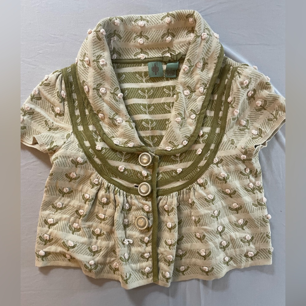 Anthropologie Vintage-inspired Floral Cardigan